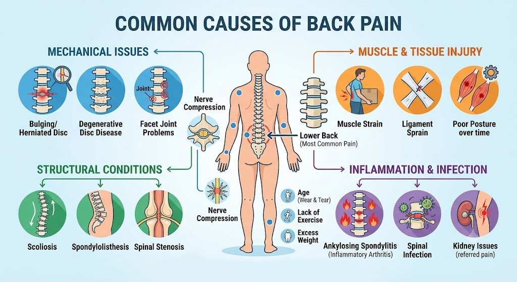 Common causes of back pain