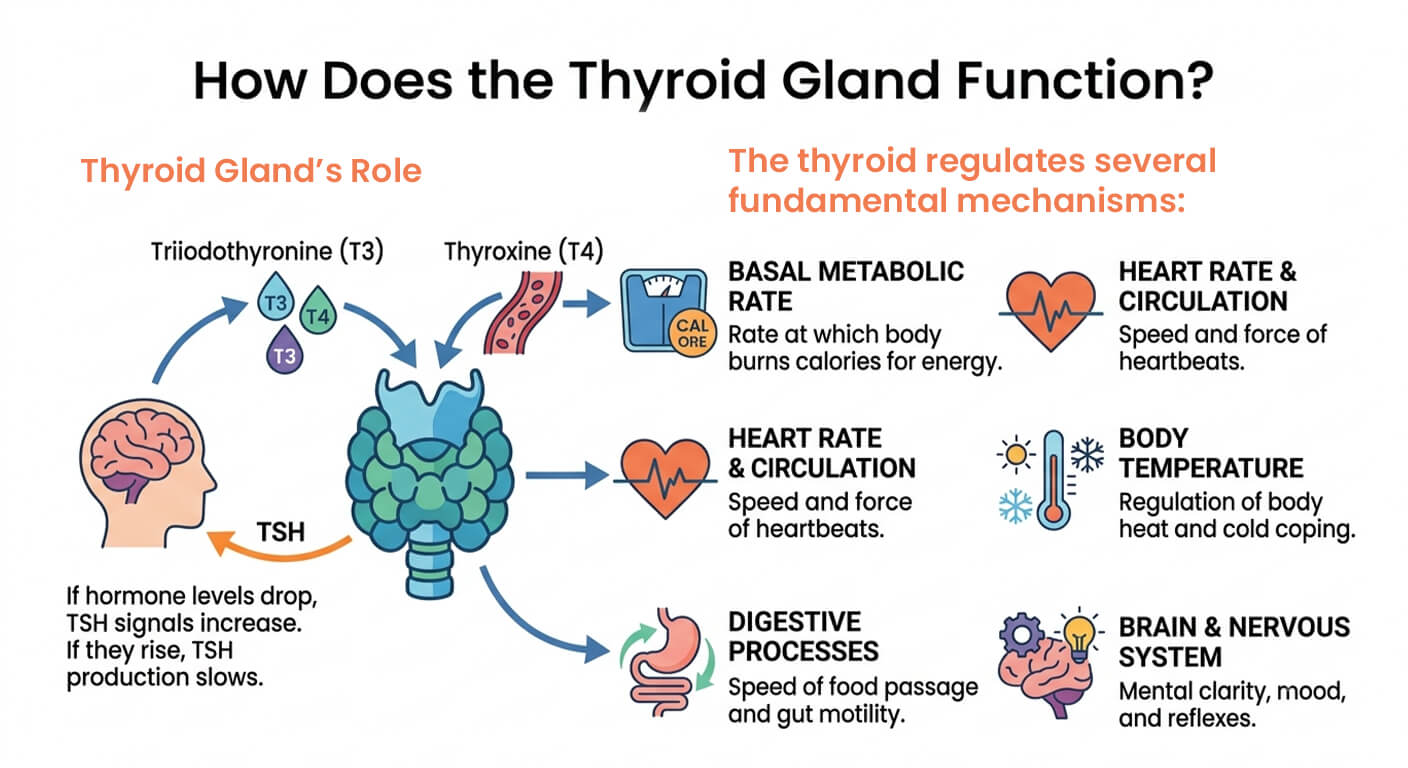 Function of the thyroid gland representation.