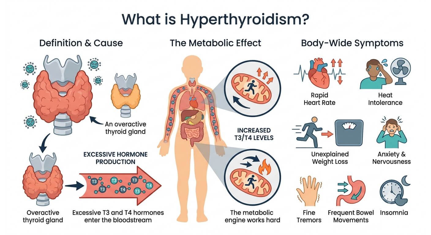 Representative explanation of hyperthyroidism