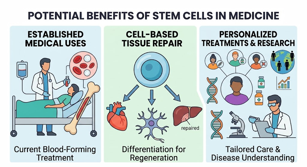 Potential benefits of stem cells